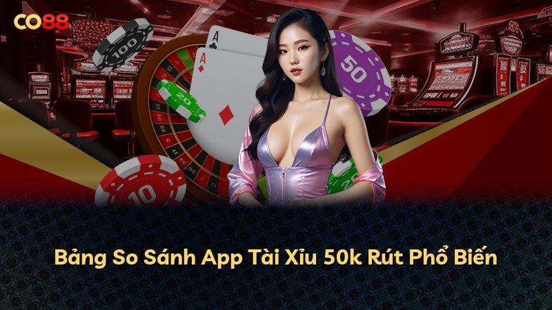 Bảng So Sánh App Tài Xỉu 50k Rút Phổ Biến