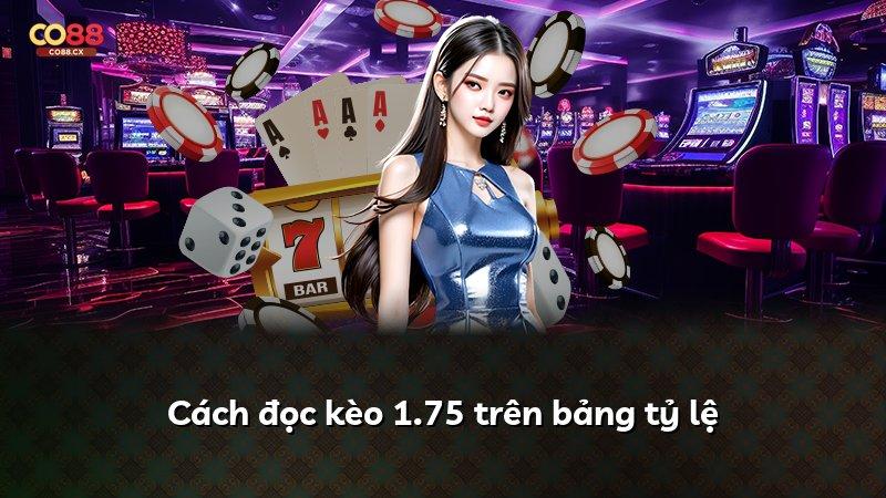 Cách đọc kèo 1.75 trên bảng tỷ lệ