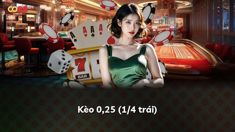 Kèo 0,25 (1/4 trái)